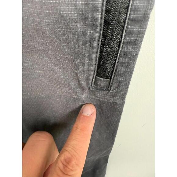 Vuori Pants Mens Medium Gray Climbing Ripstop Tapered Slim Drawstring Zip Pocket - Picture 2 of 7